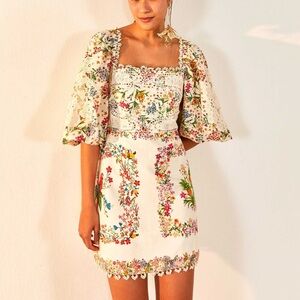 Farm Rio Delicate Forest Scarves Dress